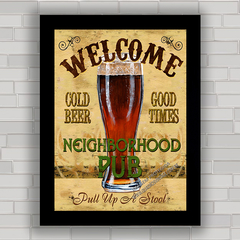 QUADRO DECORATIVO WELCOME COLD BEER - comprar online