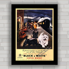 QUADRO VINTAGE WHISKY BLACK WHITE 4 - comprar online