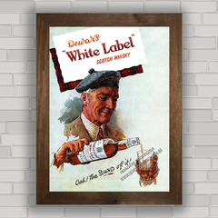 QUADRO VINTAGE WHISKY WHITE LABEL 1949 na internet