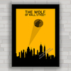 QUADRO FILME WOLF WALL STREET - LOBO DE WALL STREET