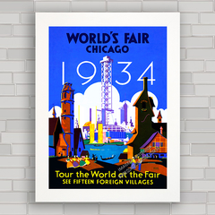 QUADRO DECORATIVO WORLD'S FAIR CHICAGO 1934 - comprar online