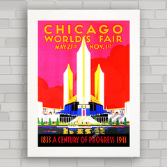 QUADRO DECORATIVO WORLD'S FAIR CHICAGO 1933 - comprar online