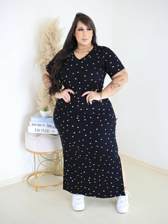 vestido canelado plus size