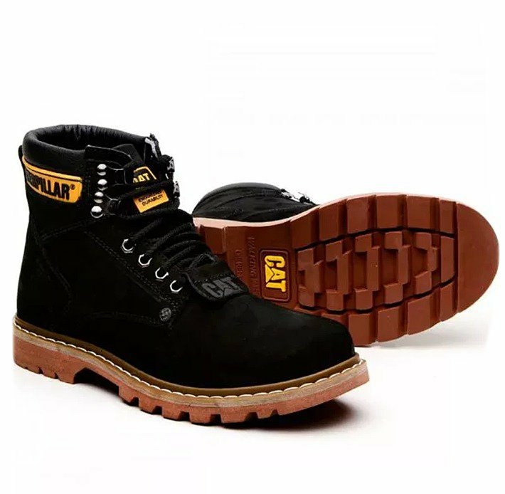 Bota Caterpillar Amarela Adventure Cano Alto