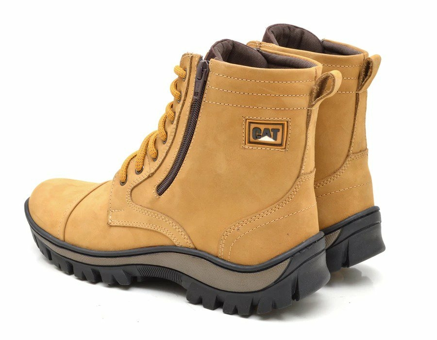 Bota Caterpillar Amarela Adventure Cano Alto