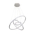 Pendente Lustre Branco Neon Saturno 3 anéis Branco Quente 3000K 59W