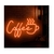 Coffe Neon Painel Acrilico 30x55cm