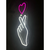 Coração Coreano Dorama Neon Painel Acrílico 50x23cm na internet