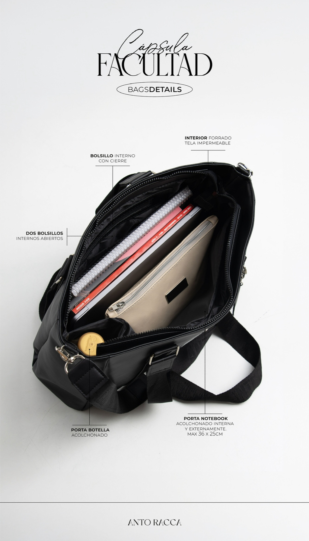 Bolso caps. facultad suela Comprar en ANTO RACCA BAGS