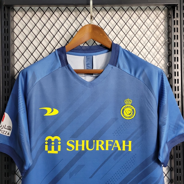 Camisa Al-Nassr FC Home 2022/2023 Amarela e Azul – Versão Torcedor