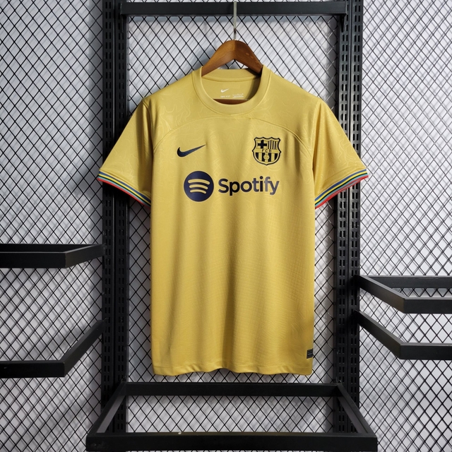 camisa barcelona 2022 2023 away bege