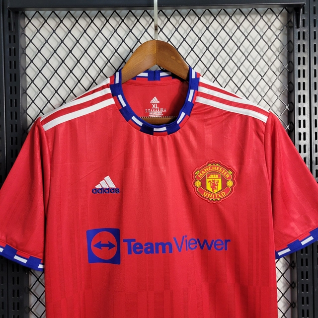 Camisa Pré-Jogo Manchester United 22/23 adidas - Masculina