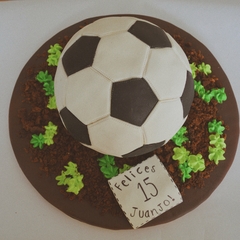 Balón fútbol fondant | 8 rebanadas