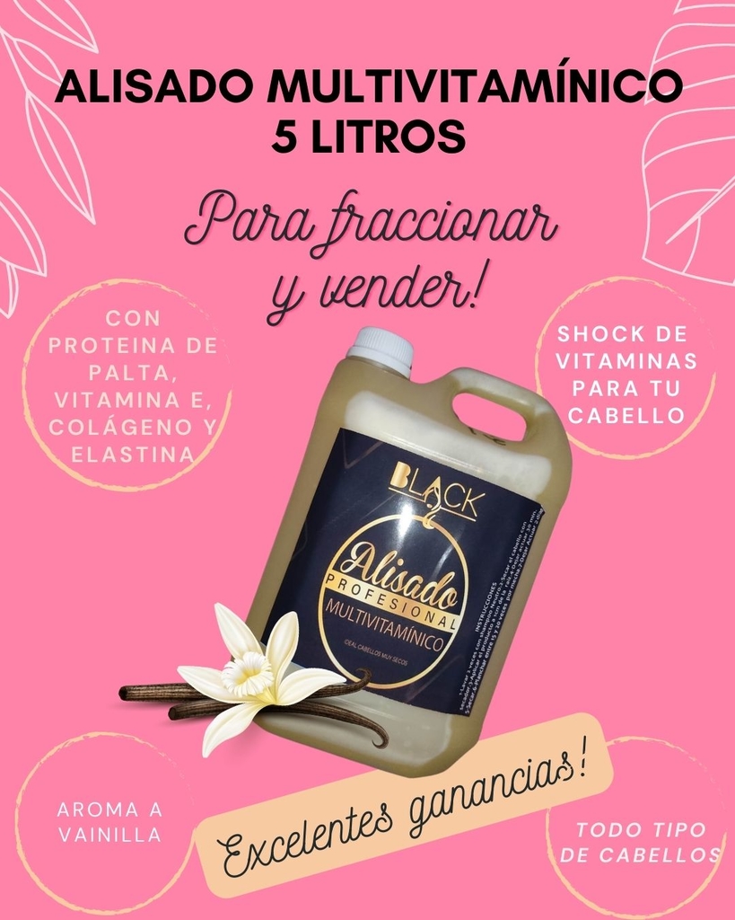 ALISADO MULTIVITAMINICO 5 LITROS Black Distribuidora