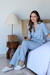 Pijama Mile Listras Azul - comprar online