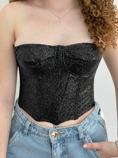 Cropped Brilho Preto