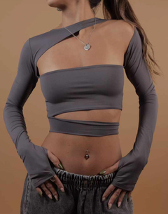 Cropped Chanel Cinza escuro