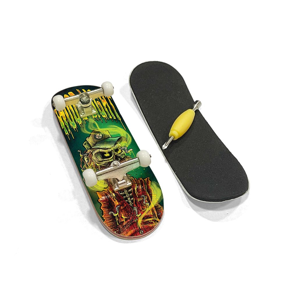 Kit 10 Skate Dedo Profissional C/ Lixa Rolamento Fingerboard