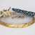 Brinco de Ouro Argola Retangular Com Zircônia Azul 6,5g CJ338-4
