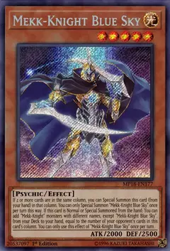 Mekk-Knight Blue Sky - MP18 - Secret Rare