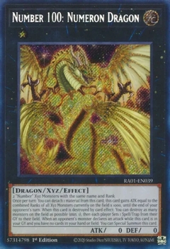 Number 100: Numeron Dragon - RA01 - Secret Rare
