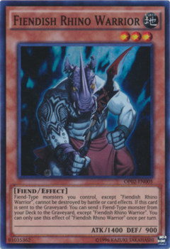 Fiendish Rhino Warrior - OP02 - Super Rare