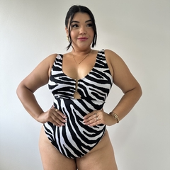 Maiô estampado zebra - preto - Melinna