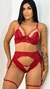 Lingerie sexy Marjorie com cinta liga