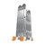 Escalera De Aluminio Lusqtoff Plegable Multiproposito LE400 - comprar online