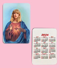 Estampita con Calendario - Santa Taylor