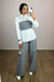 CONJUNTO TRICOLINE TOP E PANTALONA CINZA - loja online