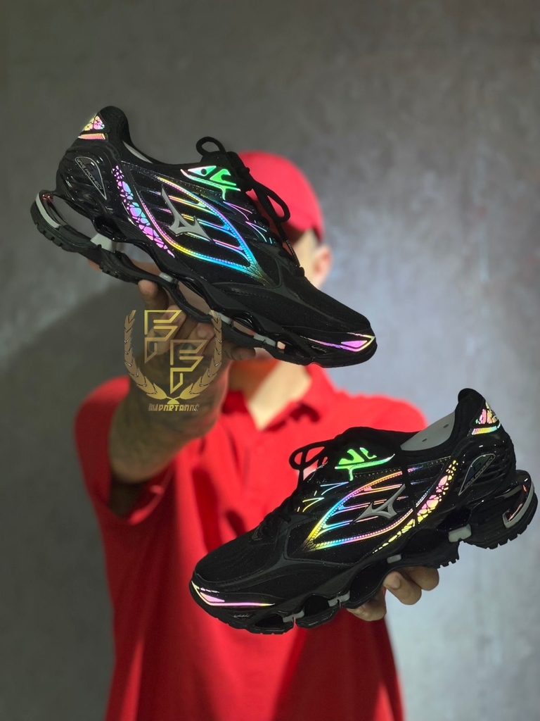 Tênis Mizuno Wave Prophecy 6 - Preto e Cinza