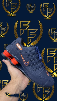 Tênis Nike Shox 4 Molas – Azul e Laranja - comprar online