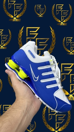 Tênis Nike Shox 4 Molas – Azul e Branco