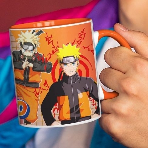 Caneca Naruto Desenho - Interior E Alça Branca (simples)