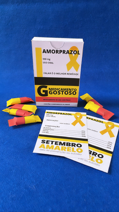 KIT LEMBRANCINHA EMBALAGEM AMORPRAZOL - SETEMBRO AMARELO