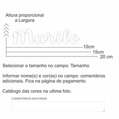 Nome cursivo, letra de mão em feltro cortado a laser - comprar online