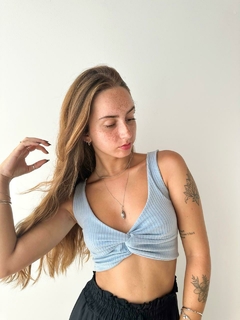 Cropped Erica azul - comprar online