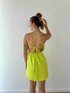 Vestido Curto Verde Neon - comprar online