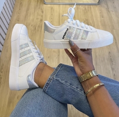 Adidas superstar branco e cheap prata