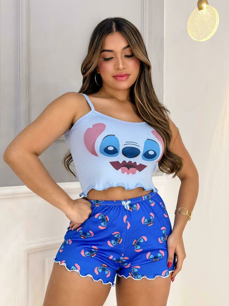 Pijama Ondinha Lilo & Stitch 2 - Moda Íntima Martinha