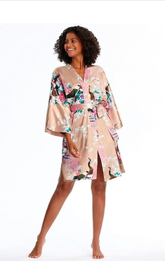 Kimonos Flor - Pavo Real - comprar online