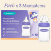 Trio de mamaderas para leche materna 160 ml Lansinoh (Pack x 3 unidades)