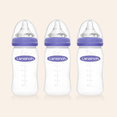 Trio de mamaderas para leche materna 240 ml Lansinoh (Pack x 3 unidades) - comprar online