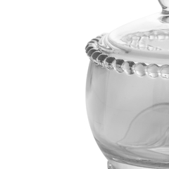 Açucareiro de Cristal de Chumbo C/ Colher Pearl - Toko Artesanato e Decorações