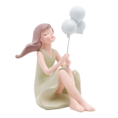 Figura Decorativa Boneca Resina 10cm - loja online