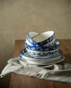 Prato Fundo Porcelana Blue Garden Coupe 18cm - Toko Artesanato e Decorações