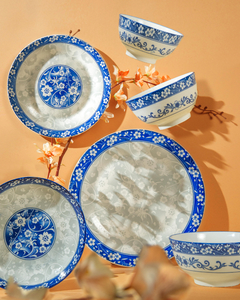 Prato Fundo Porcelana Blue Garden Coupe 18cm - loja online