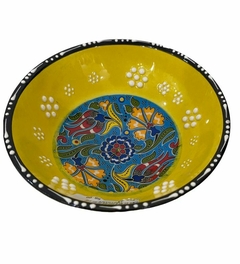 Tigela Cerâmica Turquia 10cm Pintada a mão Amarela