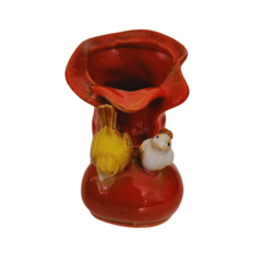 Bota Decorativa de Porcelana Vermelha na internet